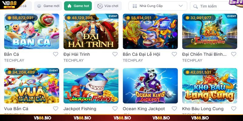 VB88 triển khai nhiều game bắn cá hấp dẫn