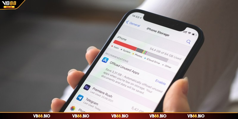 Dung lượng bộ nhớ là một yếu tố quan trọng khi tải app VB88